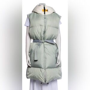 NEW $795 Parajumpers Light Green Hooded Vest XL